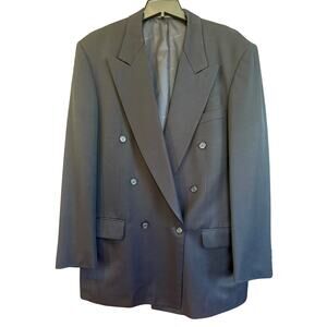 Pierre Balmain Tailored Jolie Madame Mens Double Breasted Black Blazer | EUC